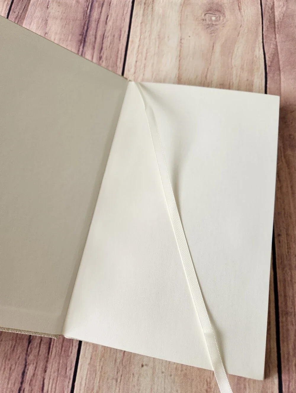 Officiant Book - Cream Canvas Linen Embossed Hard Cover Officiant or Pastor